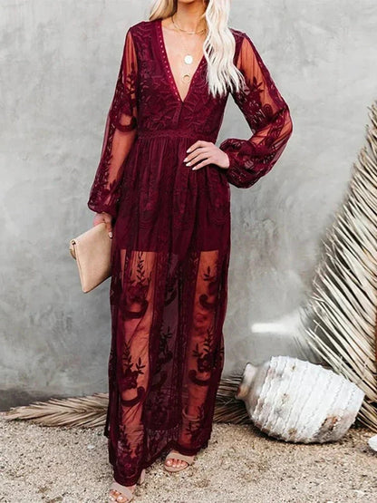 Beautiful Lace Detail Womens Evening Dress