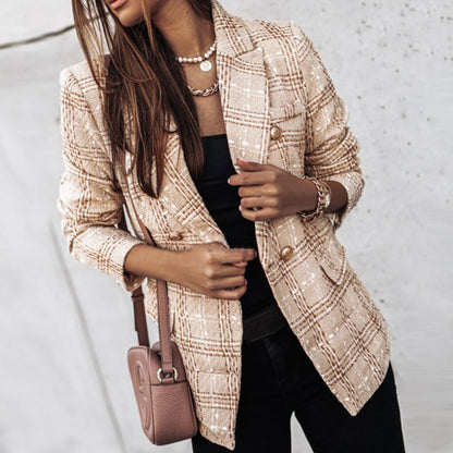 Timeless Plaid Jacket for Ladies