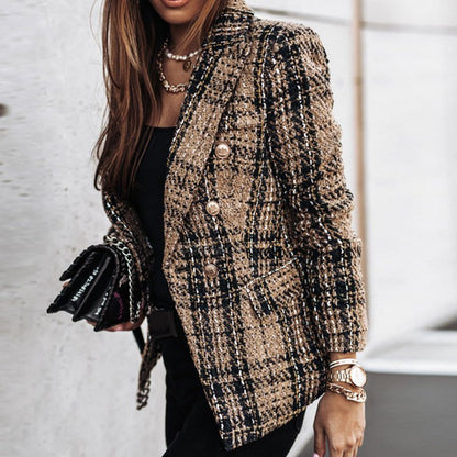 Timeless Plaid Jacket for Ladies