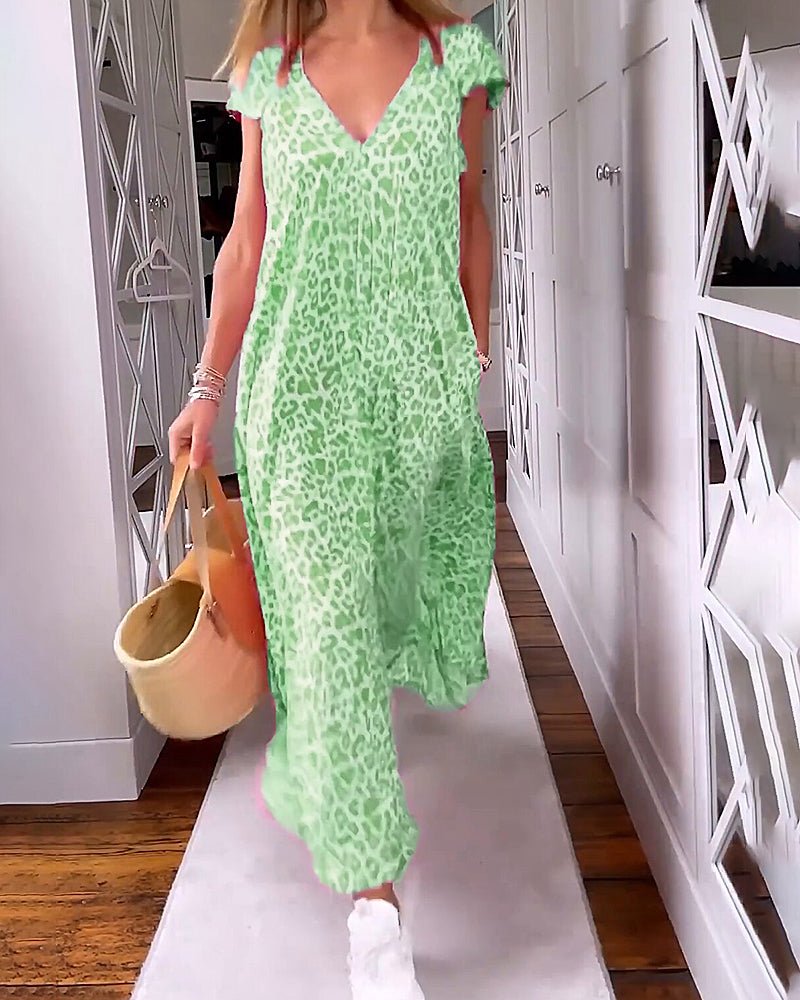 Elegant Floral Print Women's Summer Dress