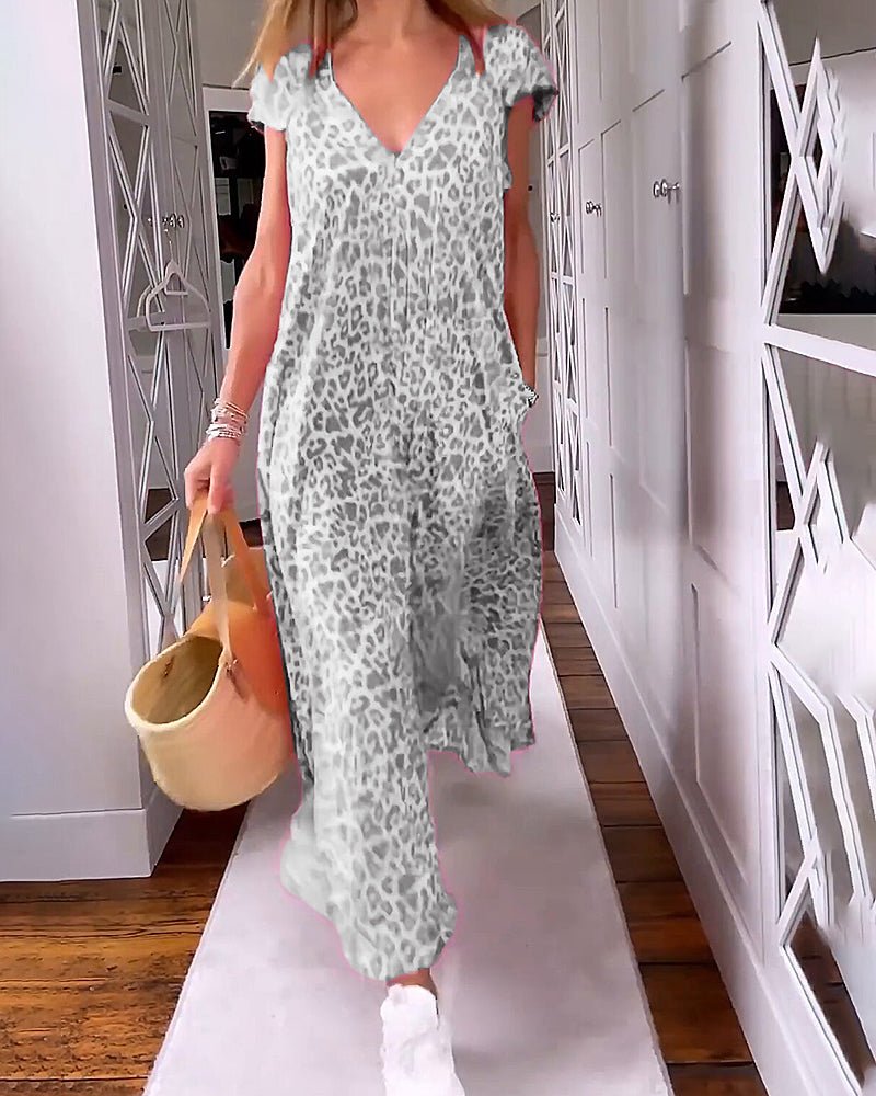 Elegant Floral Print Women's Summer Dress