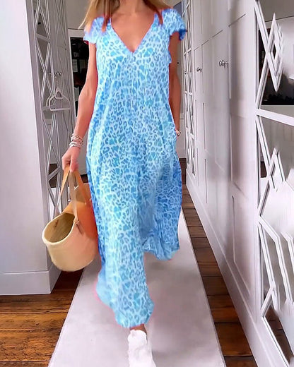 Elegant Floral Print Women's Summer Dress
