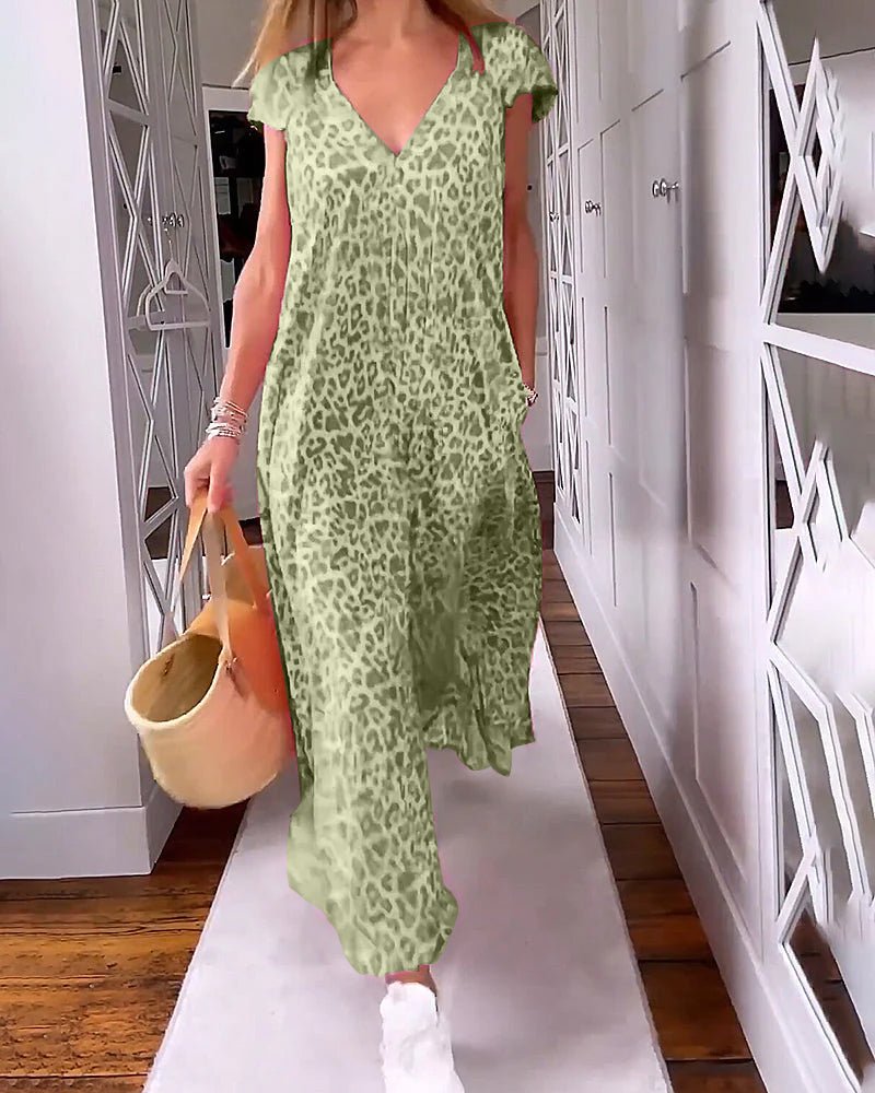 Elegant Floral Print Women's Summer Dress