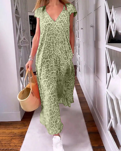 Elegant Floral Print Women's Summer Dress