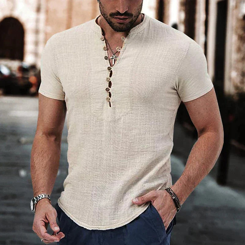 Lightweight Casual Men's Linen Shirt - ModishWorld