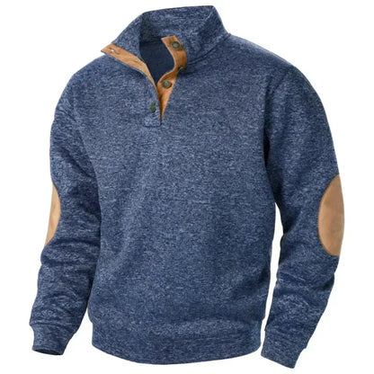 Classic Crew Neck Sweater with Patch Details - ModishWorld