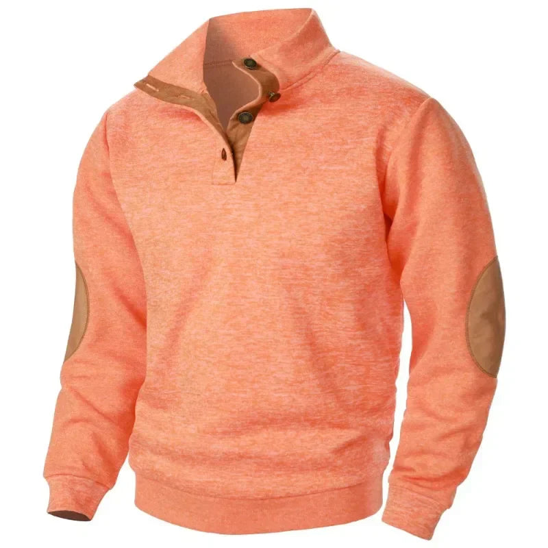 Classic Crew Neck Sweater with Patch Details
