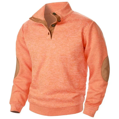 Classic Crew Neck Sweater with Patch Details