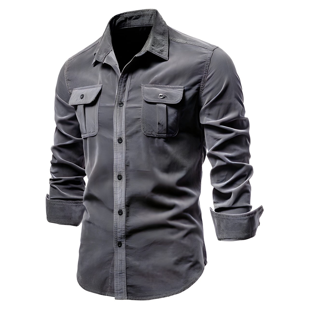 Men's Work Shirt - Relaxed Fit with Pocket Details