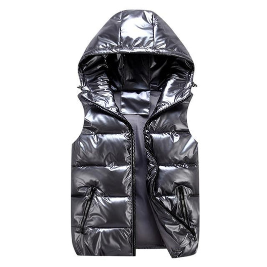 Warm Sleeveless Women's Hooded Vest - ModishWorld