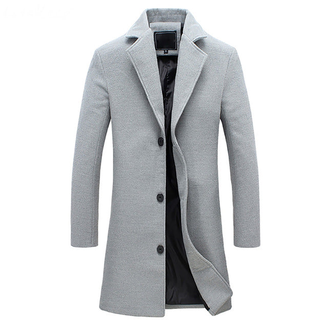 Classic Men's Single Breasted Coat - ModishWorld