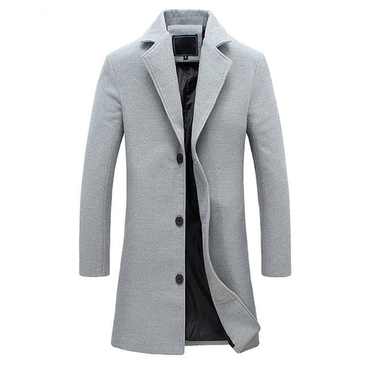 Classic Men's Single Breasted Coat - ModishWorld
