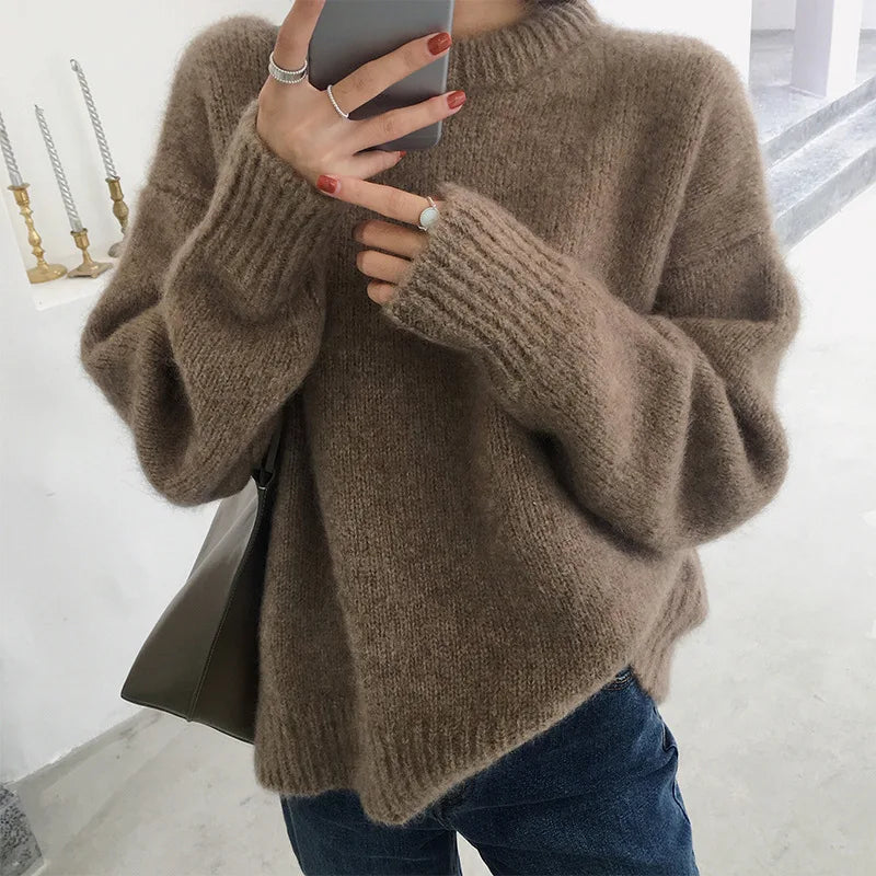 Comfortable Large Knit Sweater for Women