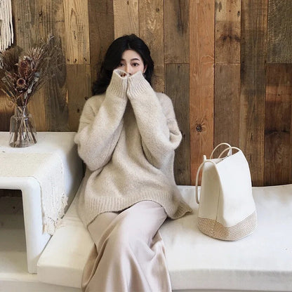 Comfortable Large Knit Sweater for Women