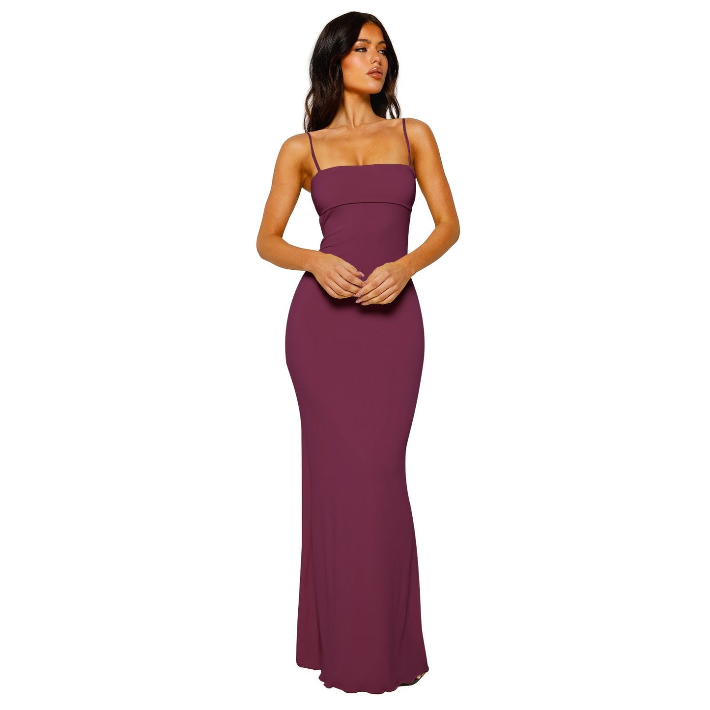Chic Sleeveless Floor Length Dress for Ladies
