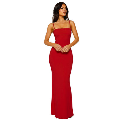 Chic Sleeveless Floor Length Dress for Ladies