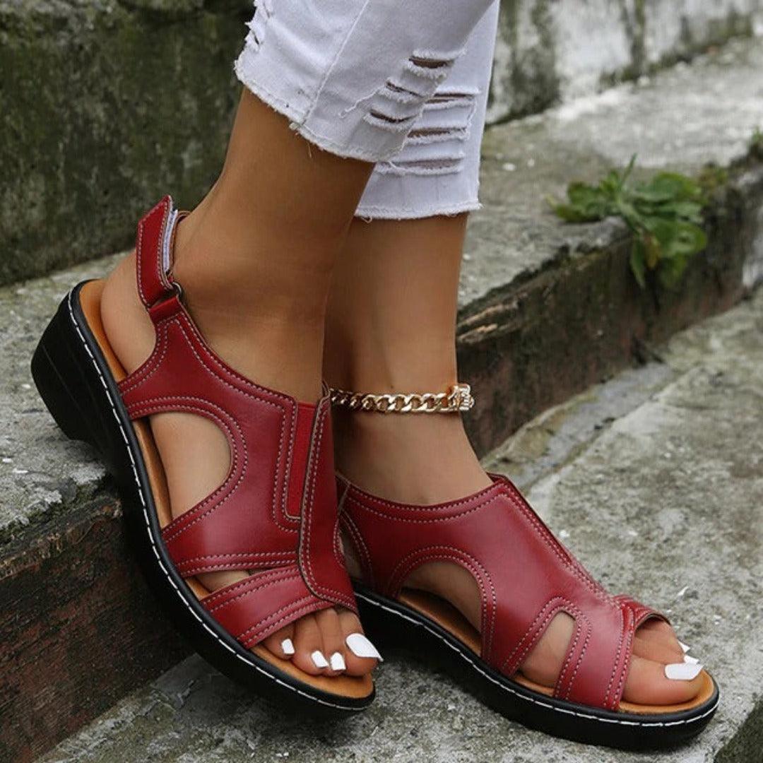 Women's Cushioned Summer Wedge Sandals with Arch Support