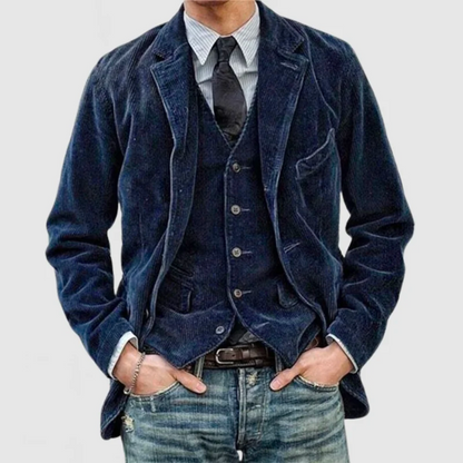 Classic Fit Blazer with Button Closure