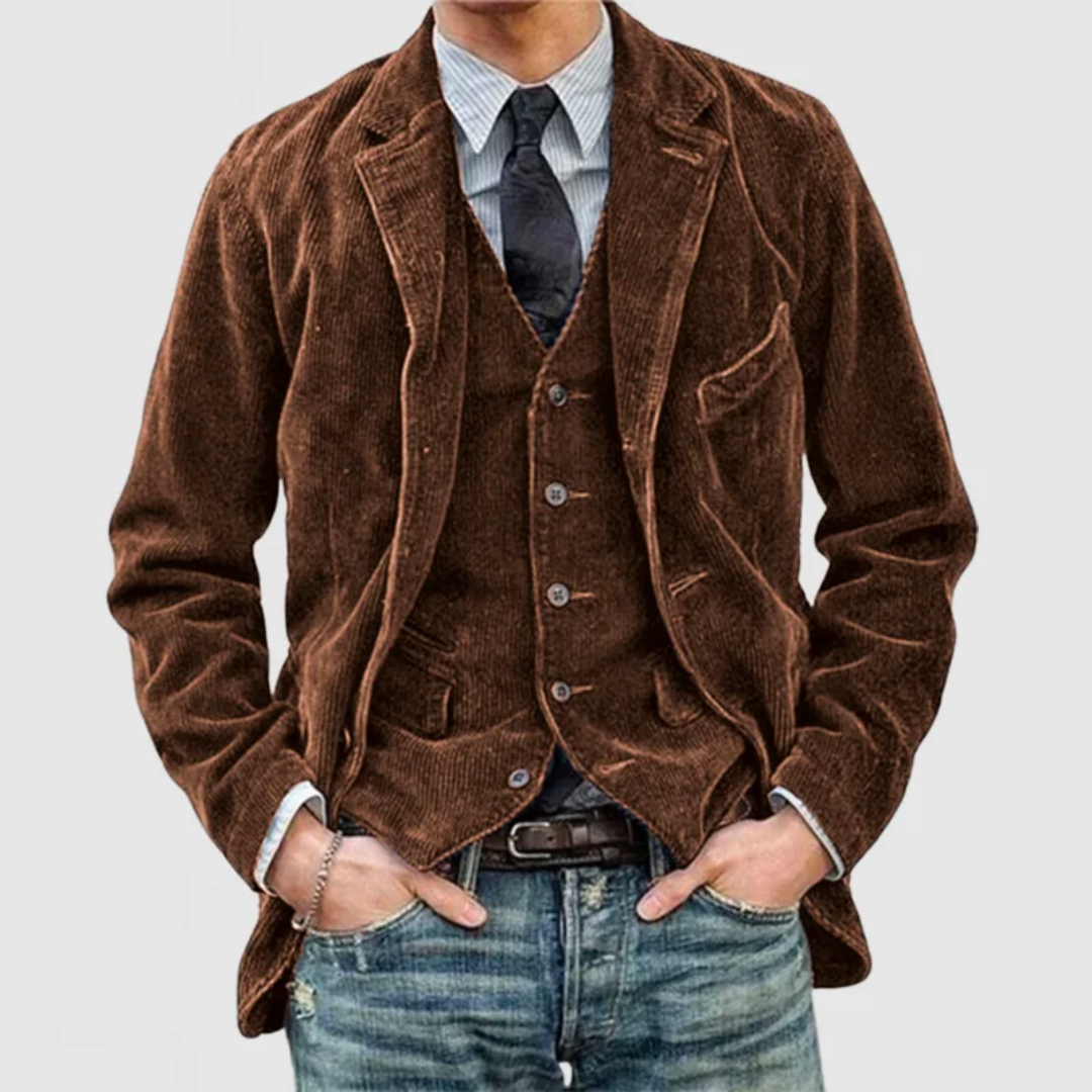 Classic Fit Blazer with Button Closure