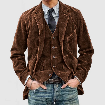 Classic Fit Blazer with Button Closure