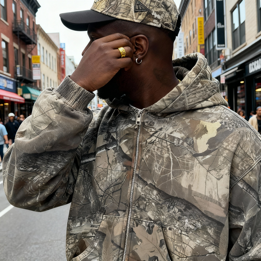 Warm Camo Fleece Hoodie for Men - Modish World
