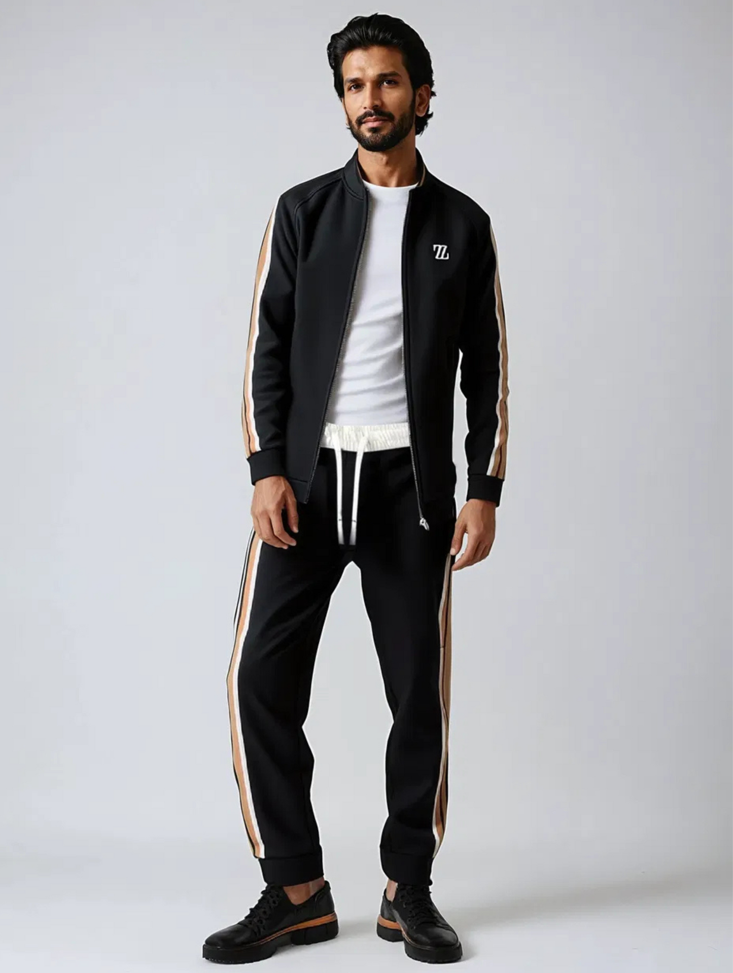 Men's Fashionable 2 Piece Athletic Tracksuit Set - ModishWorld