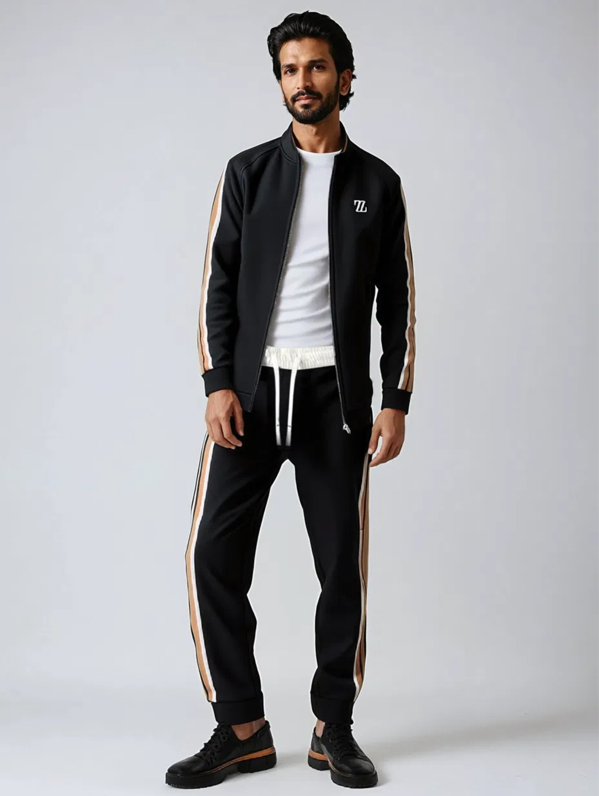 Men's Fashionable 2 Piece Athletic Tracksuit Set - ModishWorld