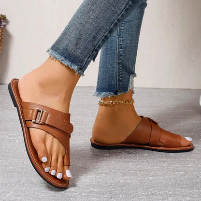 Premium Leather Women's Supportive Sandals - ModishWorld