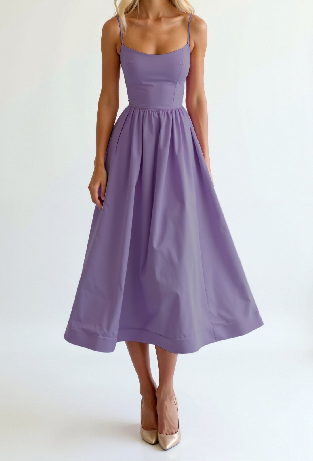 Ladies Formal Midi Dress for Wedding Guests