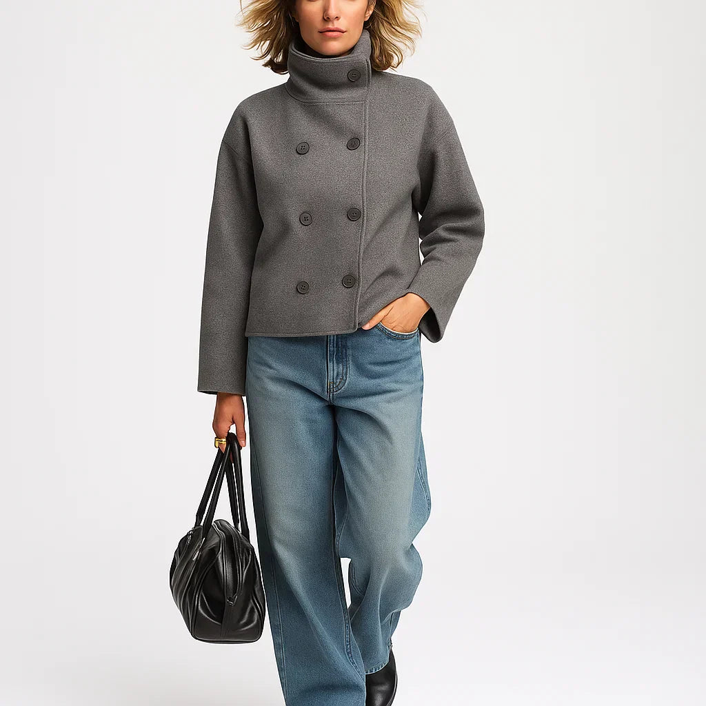 Fitted Classic Tailored Women's Coat - ModishWorld