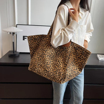 Large Leopard Print Tote Handbag - ModishWorld