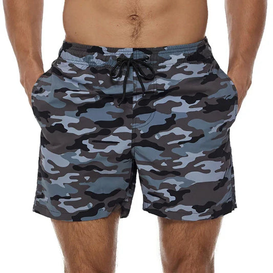 Waterproof Camo Beach Swim Trunks for Men - ModishWorld