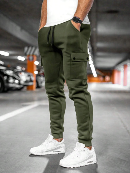 Relaxed Fit Cargo Pants with Elastic Waist