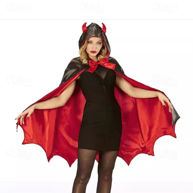 Spooky Women's Reversible Bat Cape Costume - ModishWorld