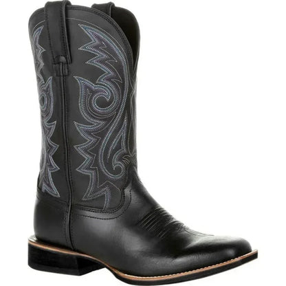 Rugged Leather Cowboy Boots for Men - ModishWorld