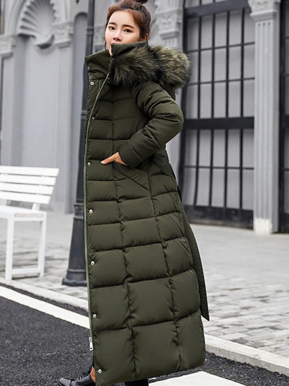 Warm Women's Padded Coat with Fleece Lined Hood