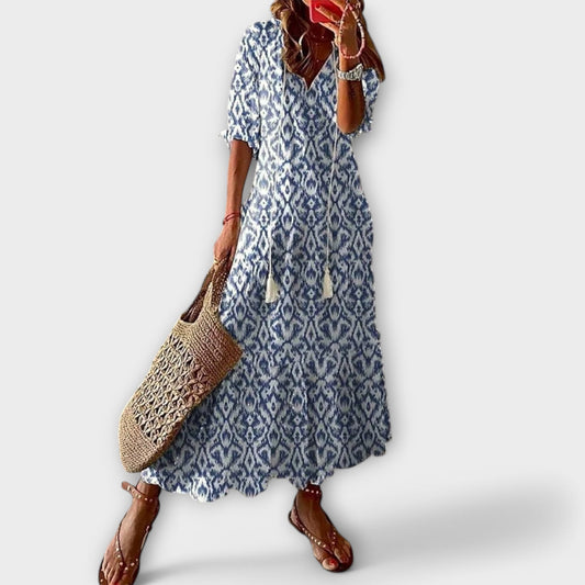 Chic Floral Long Dress - ModishWorld