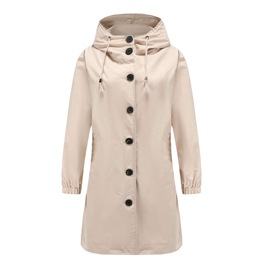 Waterproof Ladies Long Trench Coat - ModishWorld