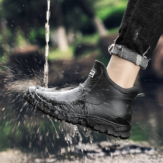 Waterproof Mens Leather Rain Boots - Modish World