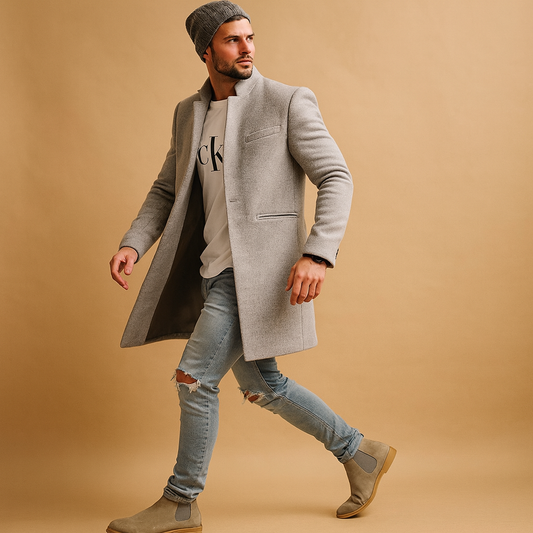 Classic Men's Long Wool Winter Coat - Modish World