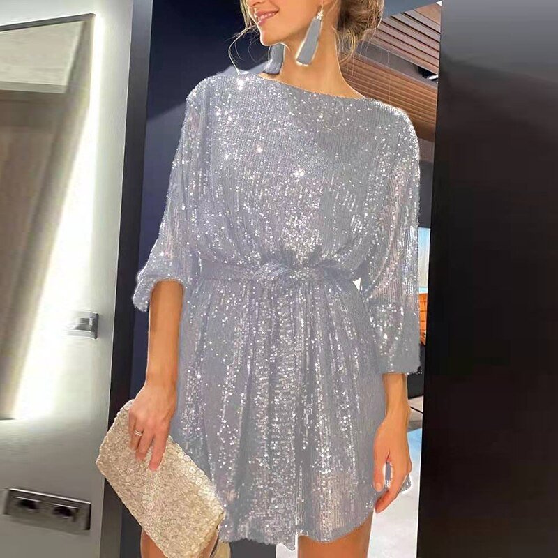 Sparkly Sequin Party Dress for Ladies