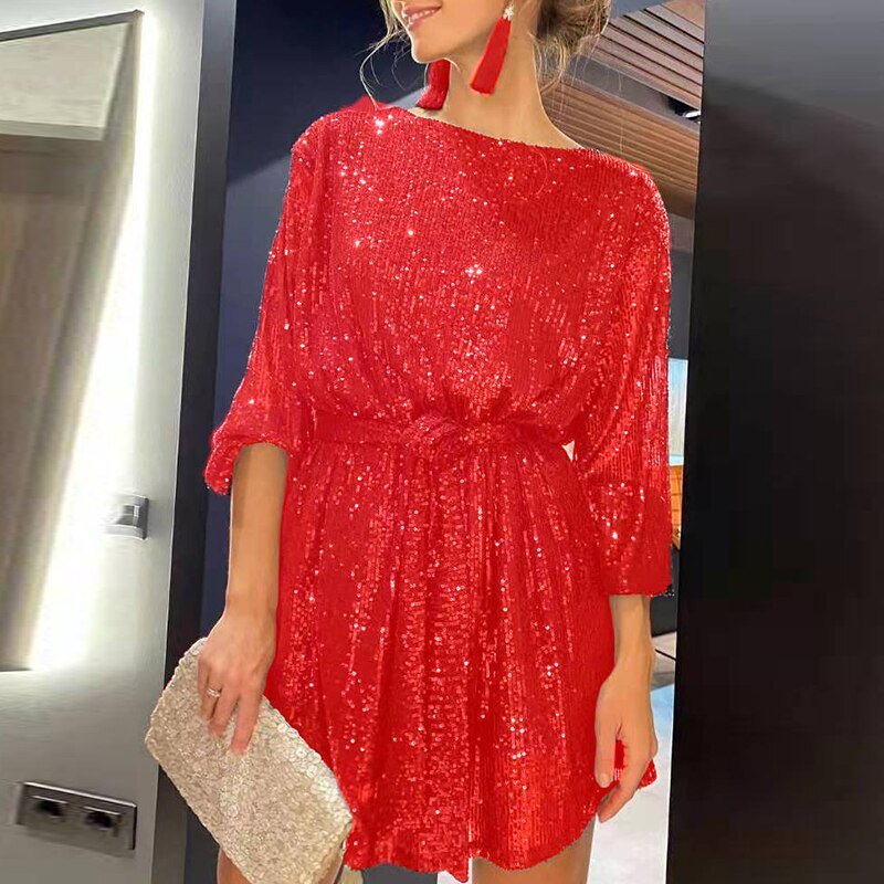 Sparkly Sequin Party Dress for Ladies - ModishWorld