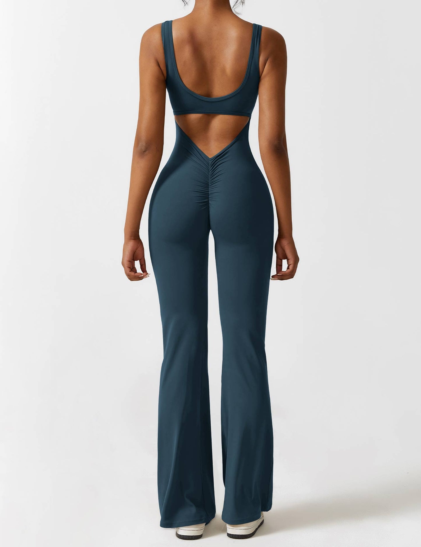 Chic V Neck Wide Leg Jumpsuit for Women