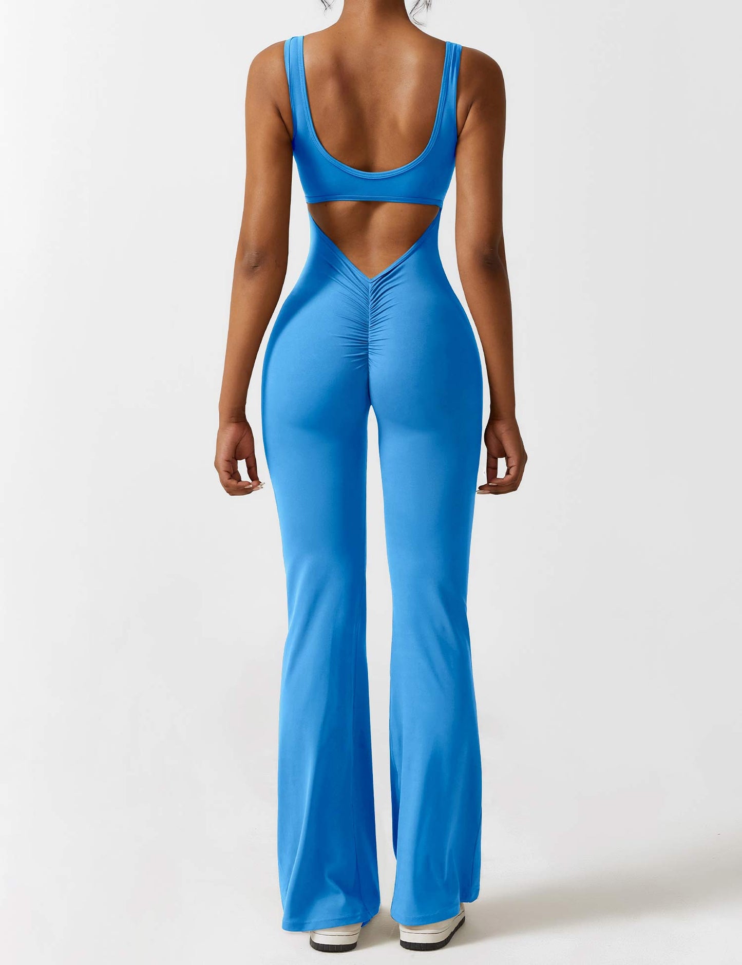 Chic V Neck Wide Leg Jumpsuit for Women