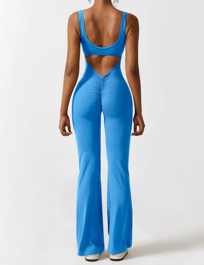 Chic V Neck Wide Leg Jumpsuit for Women