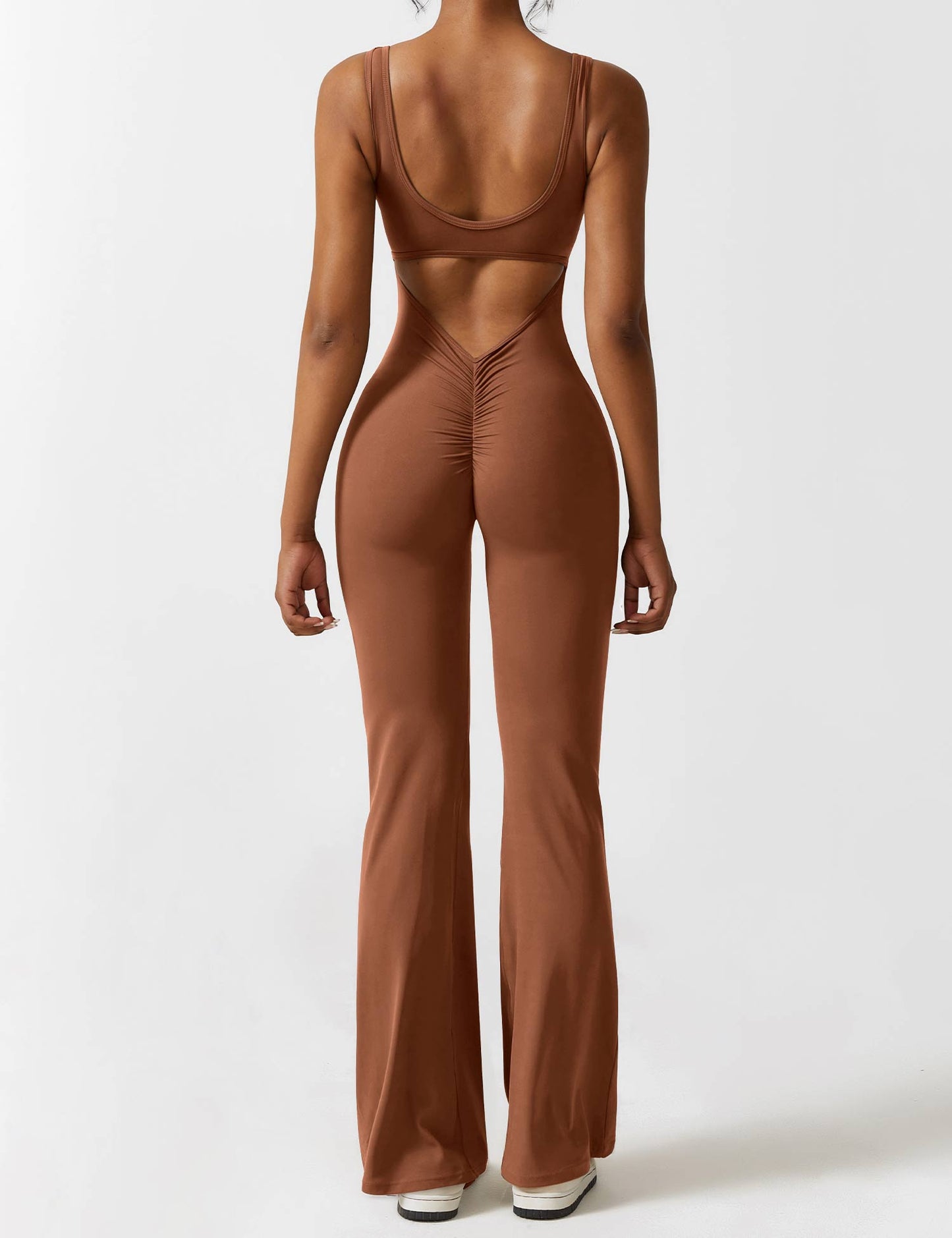Chic V Neck Wide Leg Jumpsuit for Women
