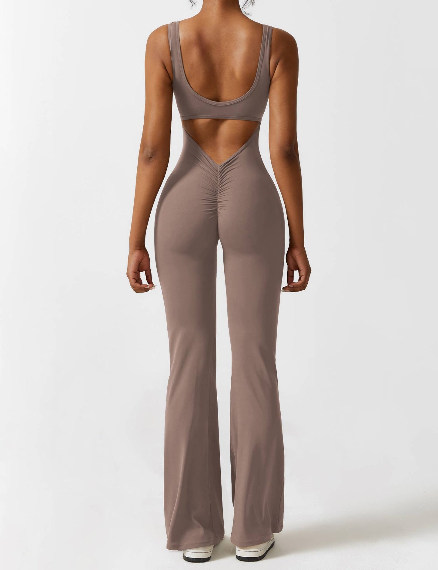 Chic V Neck Wide Leg Jumpsuit for Women