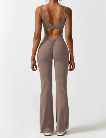 Chic V Neck Wide Leg Jumpsuit for Women
