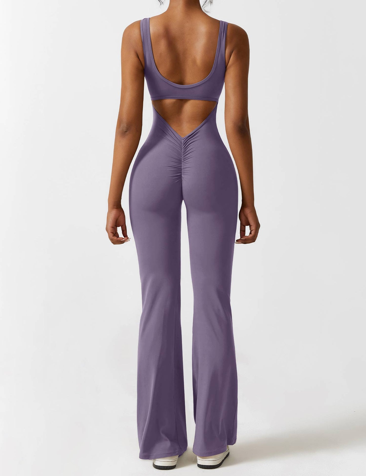 Chic V Neck Wide Leg Jumpsuit for Women