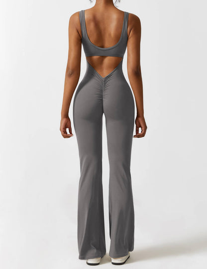 Chic V Neck Wide Leg Jumpsuit for Women